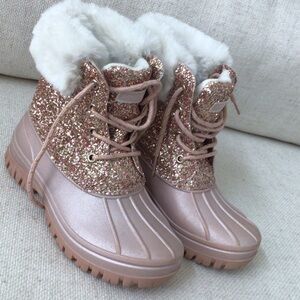 London Fog Glittery Pink Kids Boots